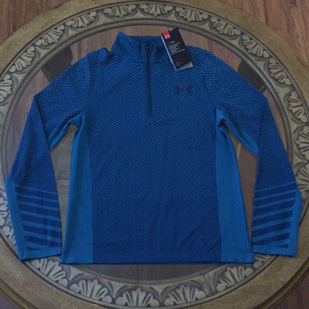 UA SEAMLESS 1/4 ZIP (YL) BOYS LONG SLEEVE SHIRT